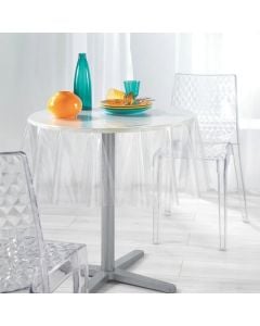 Tablecloth, PVC, transparent, Dia. 140 cm
