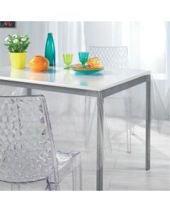 Tablecloth, PVC, transparent, 140x240 cm
