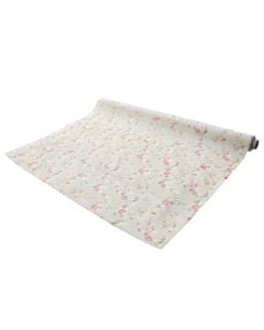 Tablecloth, PVC, cream/floral, 140 cm