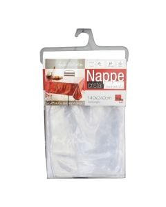 Tablecloth, PVC, transparent, 140x240 cm