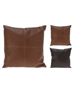 Decorative pillow, synthetic leather (polyester), different colors, 45x45 cm