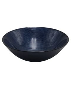 Glass bowl, dark blue color, D15 cm