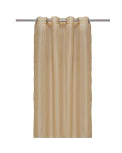 Net curtain with rings , 100% polyester, natural, 140x260 cm