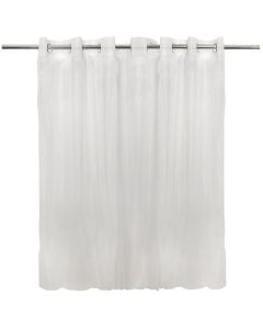 Net curtain with rings , 100% polyester, white, 280x260 cm