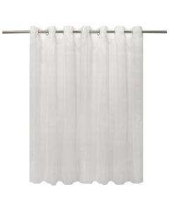 Net curtain with rings , 100% polyester, white, 280x260 cm