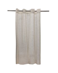 Net curtain with rings , 92% polyester and 8% linen, natural, 140x260 cm