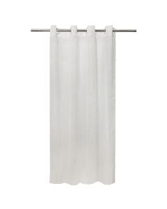 Net curtain with rings , 100% polyester, white, 140x260 cm