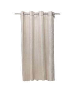 Net curtain with rings , 100% polyester, linen, 140x260 cm