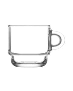 Cozy coffee cup (PC6), glass, transparent, 91 cc, Dia. 5.6 x H 5.6 cm
