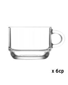 Cozy coffee cup (PC6), glass, transparent, 270 cc, Dia. 8.7 x H 6.5 cm