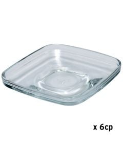 Cozy coffee saucer (PC6), glass, transparent, Dia. 12.4 x H 1.9 cm