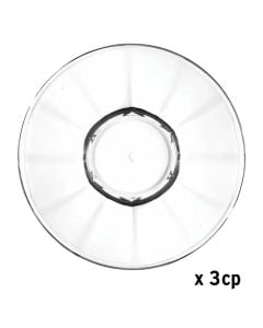 Alya tea saucer (PC6), glass, transparent, Dia. 12.5 x H 2 cm
