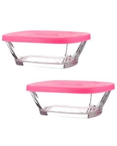 Defne hermatick food container (PC2), glass, transparent, 375 cc, 14.4x10.6 x H 5.3 cm