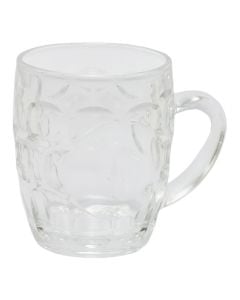Beer glass, glass, transparent, 570 cc, Dia. 13.5 x H 12.5 cm