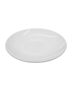 Restaurant coffee saucer, porcelain, white, Dia. 11.2 x H 1.6 cm
