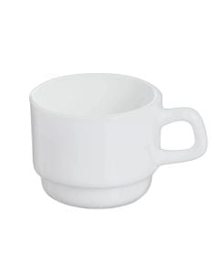Restaurant coffee cup, porcelain, white, Dia. 8 x H 4.9 cm