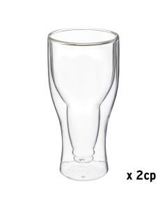 Beer glass (PK2), glass, transparent, 32 cc / Dia. 8.7 x  H. 17.8 cm