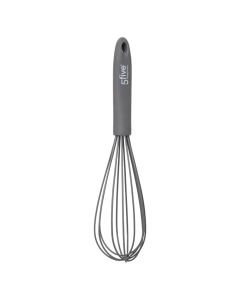Egg beater, siliconee/stainless steel steel, grey, Dia. 7.4  x  H. 28.5 cm