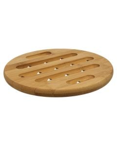 Cutting board, bamboo, natural, Dia. 18  x  H. 1.2 cm