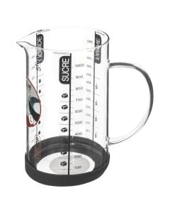 Measuring Cup, glass, transparent, 1 L / Dia. 10 x  H. 17 cm