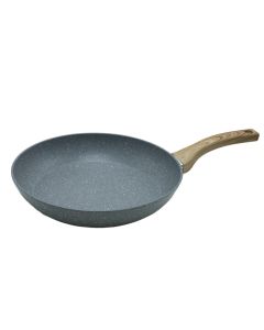 Induction pan with non-stick coating, aluminium/bakelite, grey, Dia. 30 x  H. 8.1 cm