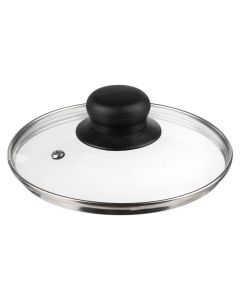 Lid for pot, tempered glass/Bakelite, transparent, Dia. 16.9  x  H. 6.2 cm
