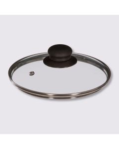 Lid for pot, glass/bakelite, transparent, Dia. 18.97  x  H. 5.5 cm