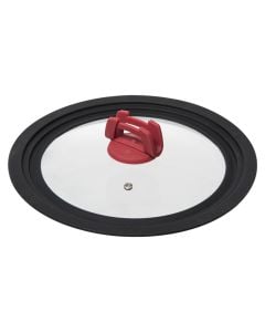 Lid for pot, tempered glass, transparent, Dia. 21.5  x  H. 5.8 cm