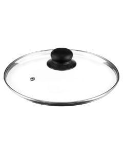 Lid for pot, glass/bakelite, transparent, Dia. 24.5  x  H. 6.5 cm