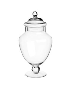 Candy holder, glass, transparent, 2.1 L / Dia. 15.5  x  H. 30.5 cm