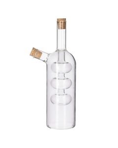 Bottle of oil/vinegar, glass, transparent, 0.5 L / Dia. 9  x  H. 21 cm