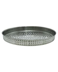 Cake stand, stainless steel, grey, Dia. 35  x  H. 2.5 cm