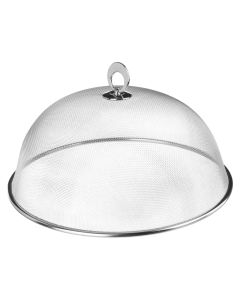 Cover for storing cheese, stainless steel steel/plastic, silver, Dia. 30  x  H. 13 cm
