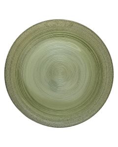 Dessert plate, glass, green, Dia. 21  x  H. 1.5 cm