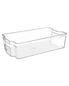 Fridge organizer, polyethylene, transparent, 21.5 x 37 x  H. 9.9 cm