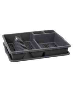 Dish strainer, polypropylene, grey, 38 x 47.5 x  H. 9 cm
