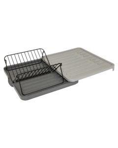 Dish strainer, polypropylene, grey, 58.2 x 36.2 x  H.10.3 cm