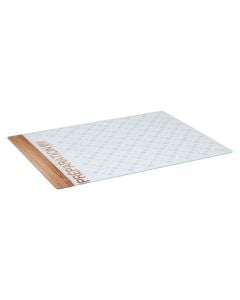 Cutting board, glass, white, 40 x 30 x  H. 0.41 cm