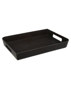 Tray, melamine, black, 35 x 25.2 x  H. 4.5 cm