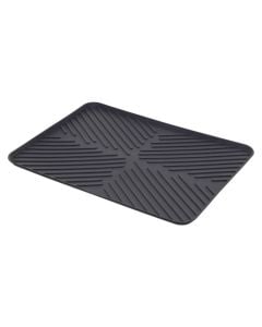 Dish draining tray, plastic, grey, 40.5 x 30.5 x  H. 1.2 cm
