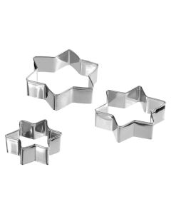 Star Cupcake form, stainless steel, silver, 7.4 x 6.3 x  H. 1.7 cm