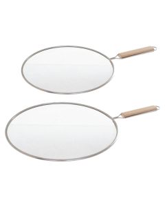 Cooking accessory, steel/wood, silver, 29 x 43 x  H. 1.2 cm
