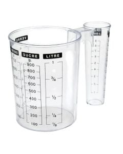 Measuring cup, polypropylene, transparent, 18.8 x 14.4 x  H. 11.5 cm