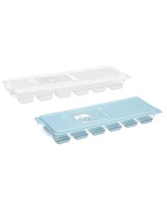 Ice holder, polypropylene, white/blue, 26 x 9.5 x  H. 3.5 cm
