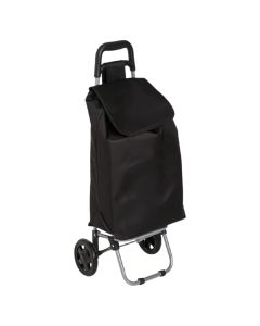 Shop trolley, polypropylene/polyester/metalliclic, black, 35 x 27.5 x  H. 91 cm