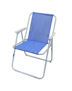 Beach chair, metal/textile, blue, 52x60xH75 cm