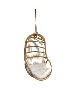 Rocking chair, rattan, natural color, white sole, W74xB76xH120 cm