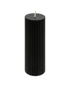 Decorative candle, paraffin, black color, D. 5xH. 14 cm