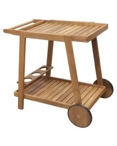 Kitchen trolley, tropical Acacia wood, natural color, 550x820x750 mm