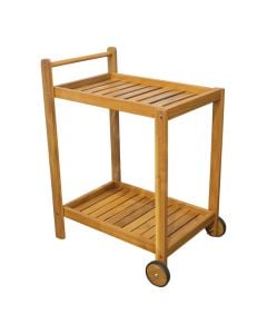 Kitchen trolley, tropical Acacia wood, natural color, 635x495x840 mm